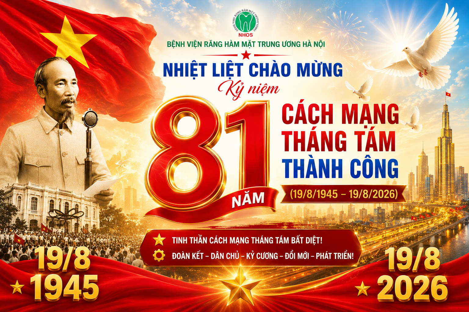 NHIỆT LIỆT CHÀO MỪNG KỶ NIỆM 81 NĂM CÁCH MẠNG THÁNG TÁM THÀNH CÔNG (19/8/1945 – 19/8/2026